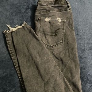 AE grey skinny jeans